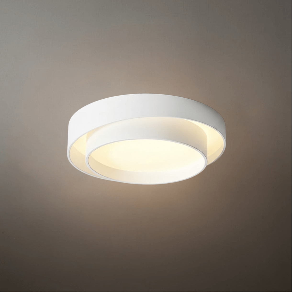 Contemporary Cylinder Ceiling Light — Matte Neutral LED