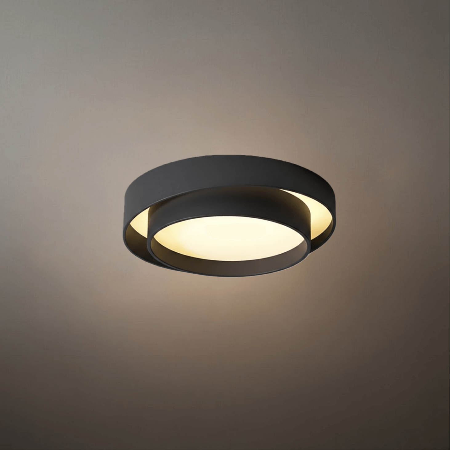 Contemporary Cylinder Ceiling Light — Matte Neutral LED