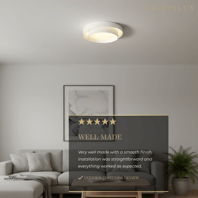 Contemporary Cylinder Ceiling Light — Matte Neutral LED for Living Room