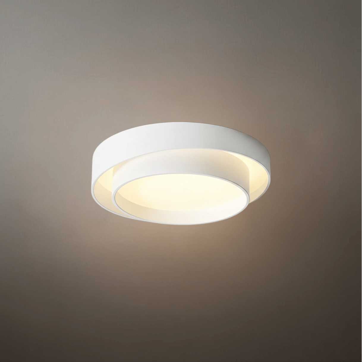 Contemporary Cylinder Ceiling Light — Matte Neutral LED