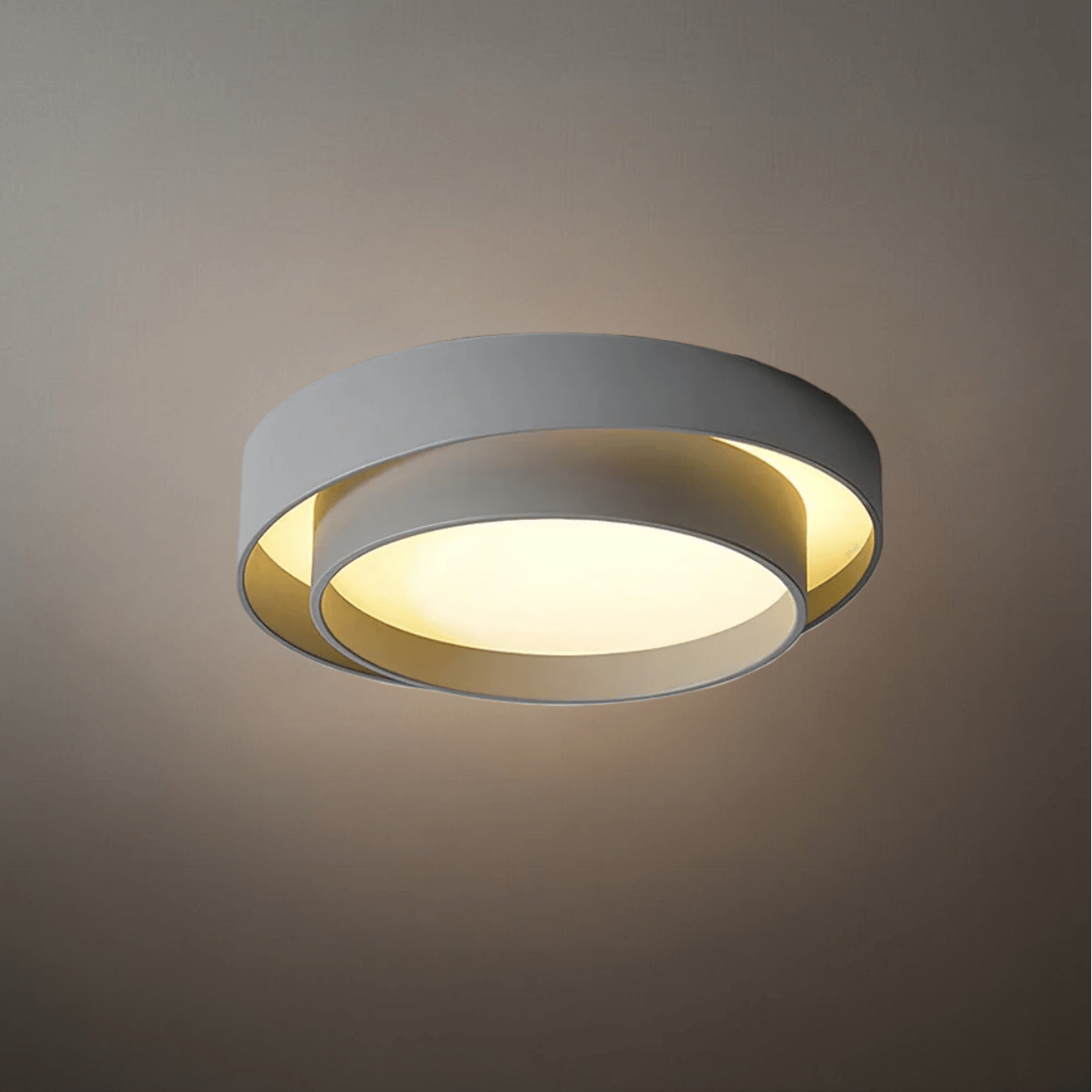 Contemporary Cylinder Ceiling Light — Matte Neutral LED