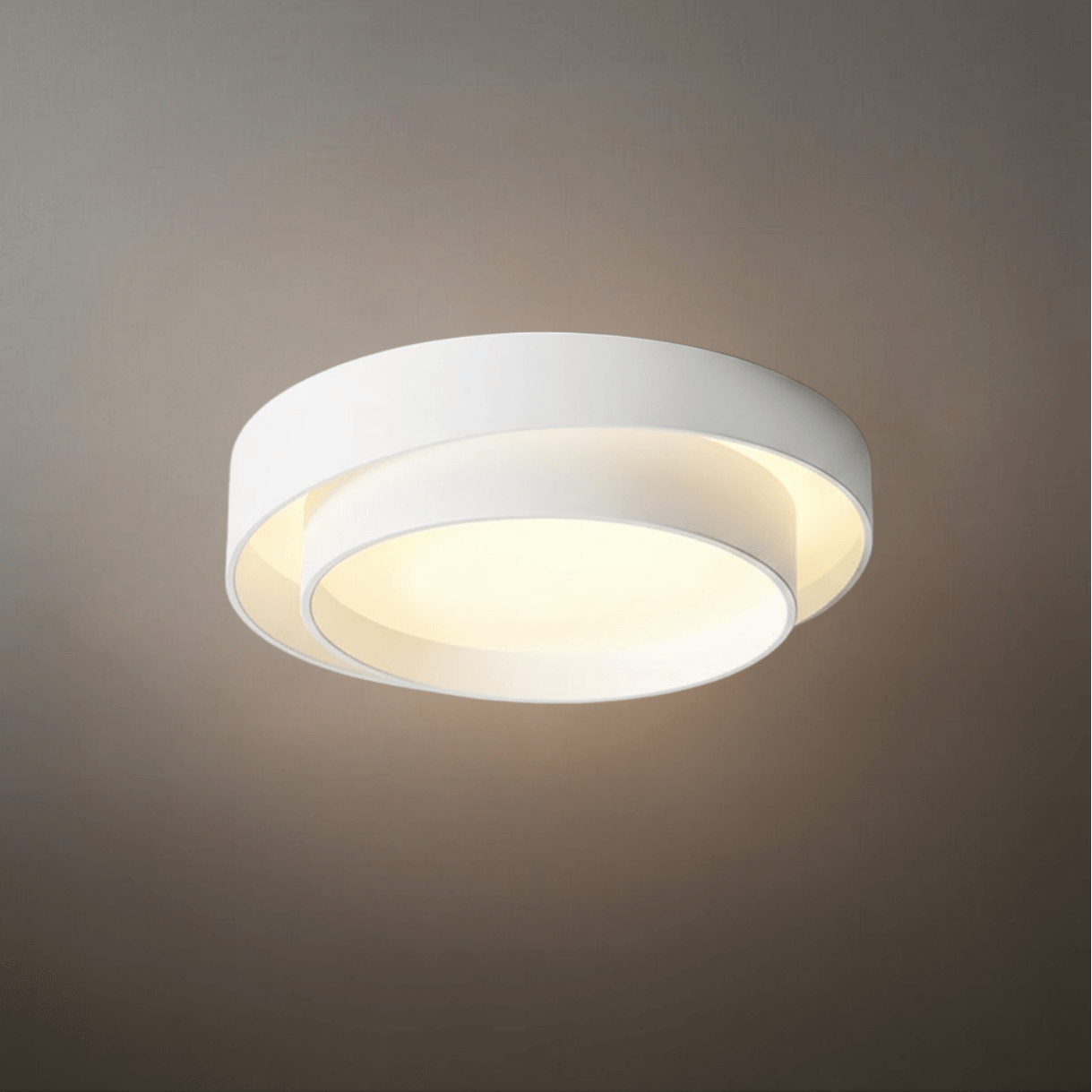 Contemporary Cylinder Ceiling Light — Matte Neutral LED