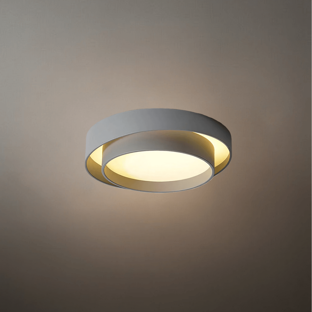 Contemporary Cylinder Ceiling Light — Matte Neutral LED
