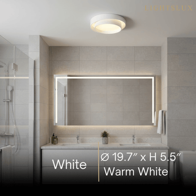 Contemporary Cylinder Ceiling Light — Matte Neutral LED for Living Room
