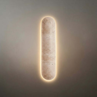 Minimalist Travertine Pillar Wall Lamp 