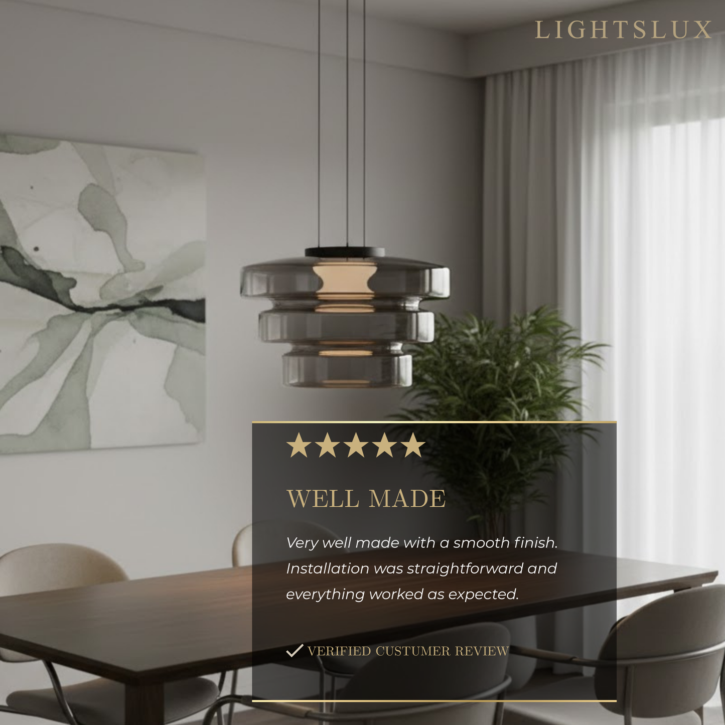 Modern Glass Pendant Light 