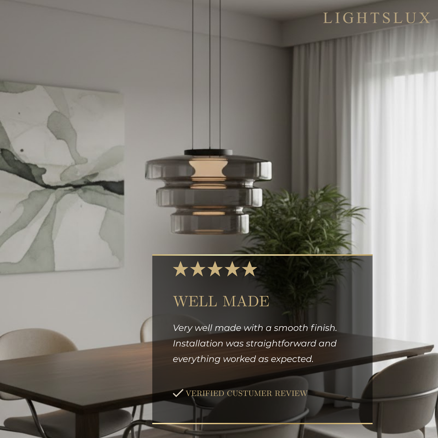 Modern Glass Pendant Light 