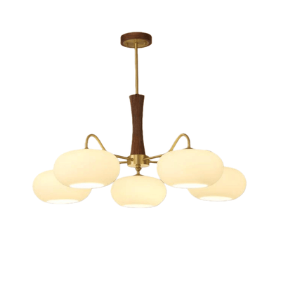 Modern Moon Pendant Light – Mulberry Silk White