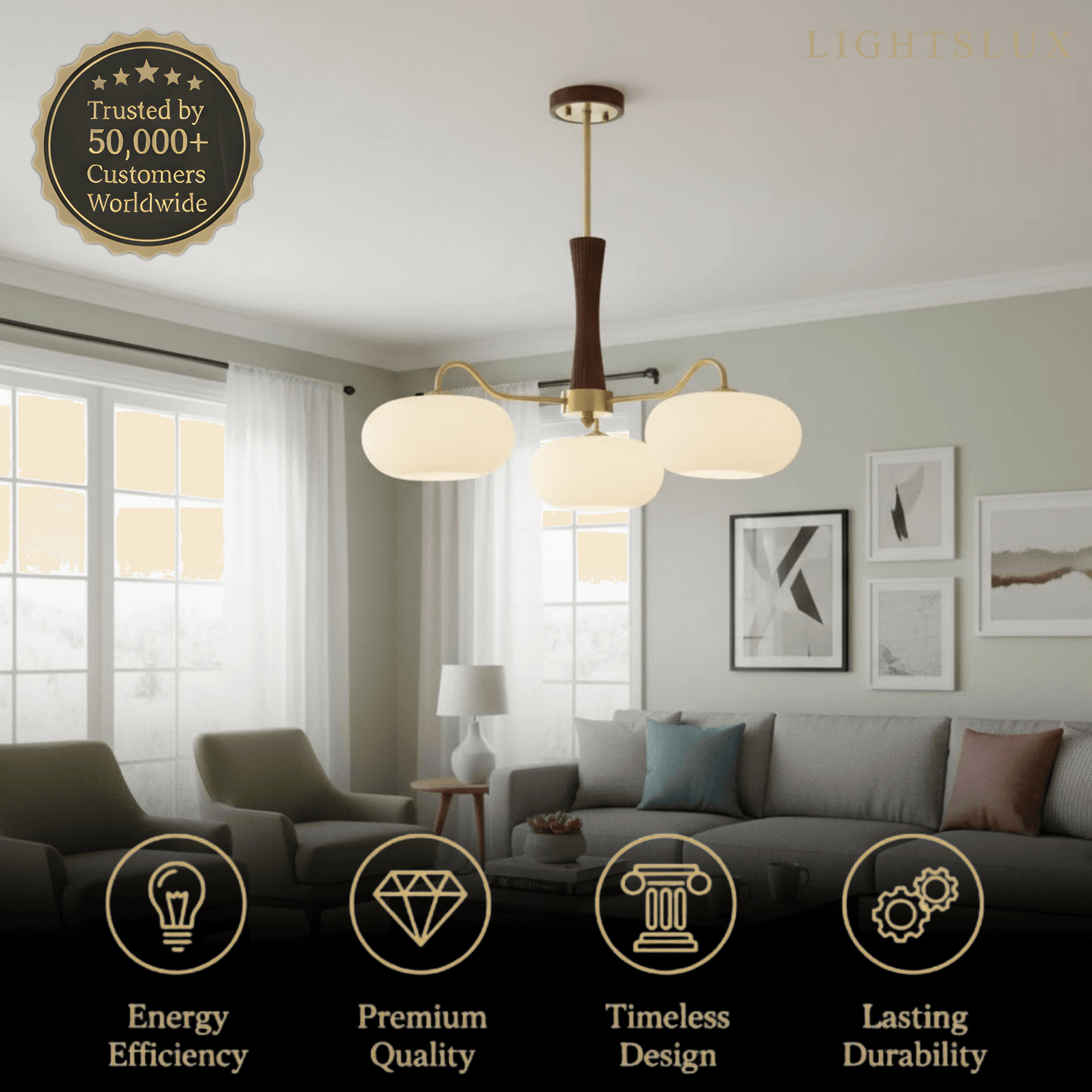 Pendant Light – Mulberry Silk White Globe Ceiling Lamp for Living Room