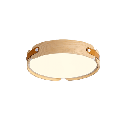 Wabi-Sabi Wood Ceiling Light – Modern LED Flush Mount Lamp 