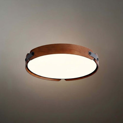 Wabi-Sabi Wood Ceiling Light – Modern LED Flush Mount Lamp 