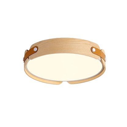 Wabi-Sabi Wood Ceiling Light – Modern LED Flush Mount Lamp 