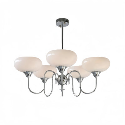 Modern Glass Chandelier – Gold or Chrome Multi-Light Ceiling Lamp