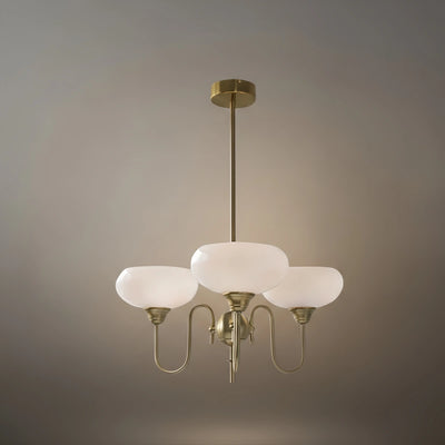Modern Glass Chandelier – Gold or Chrome Multi-Light Ceiling Lamp