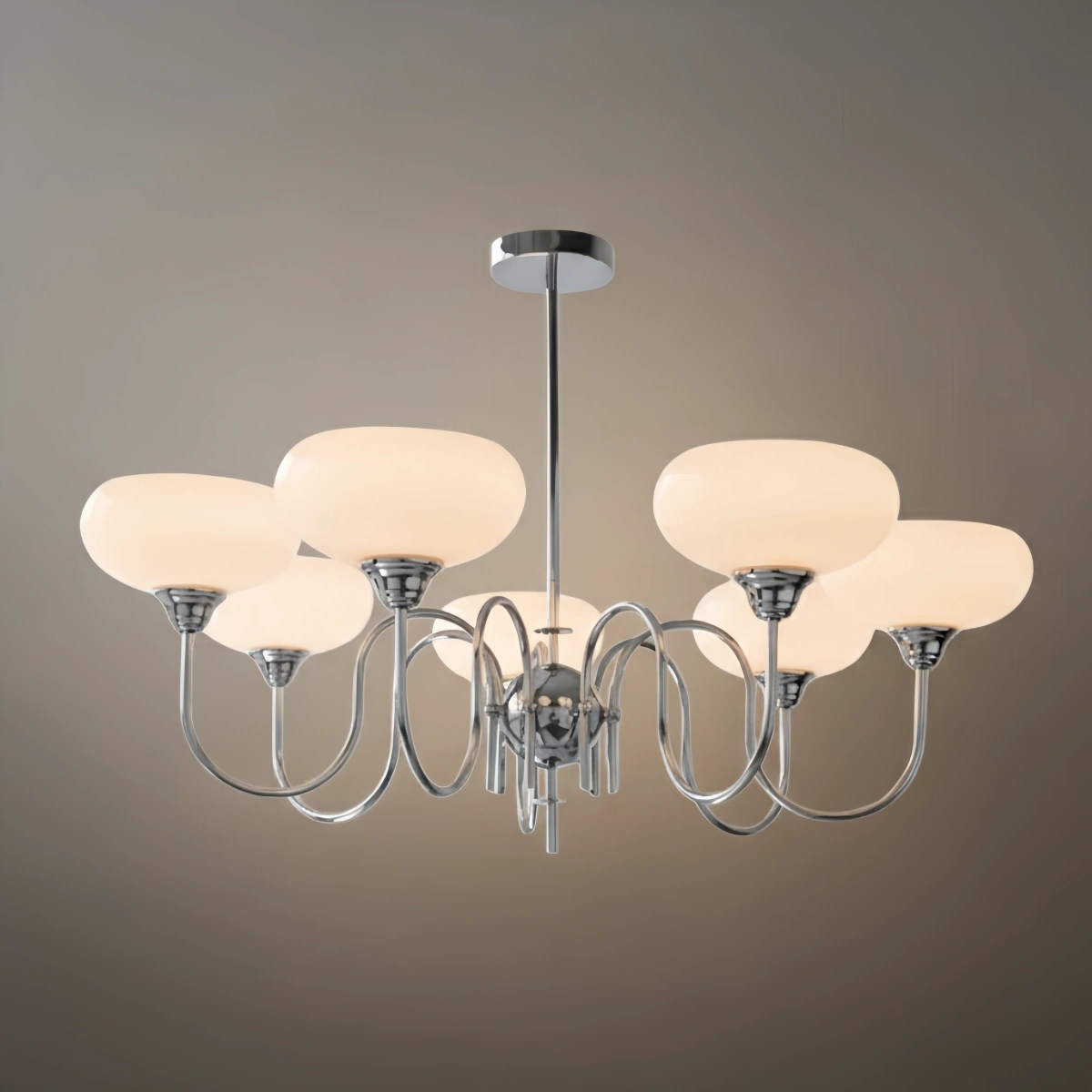 Modern Glass Chandelier – Gold or Chrome Multi-Light Ceiling Lamp