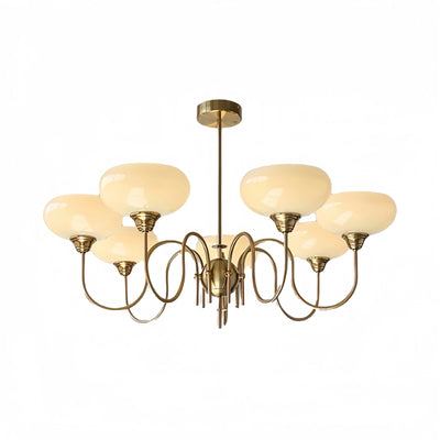 Modern Glass Chandelier – Gold or Chrome Multi-Light Ceiling Lamp