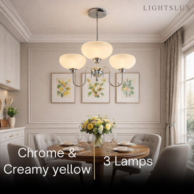 Modern Glass Chandelier – Gold or Chrome Multi-Light Ceiling Lamp