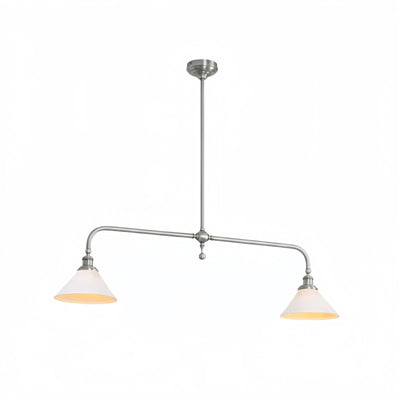Modern Brass Pendant Light – White Ceramic Island Chandelier