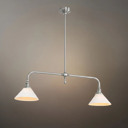 Modern Brass Pendant Light – White Ceramic Island Chandelier