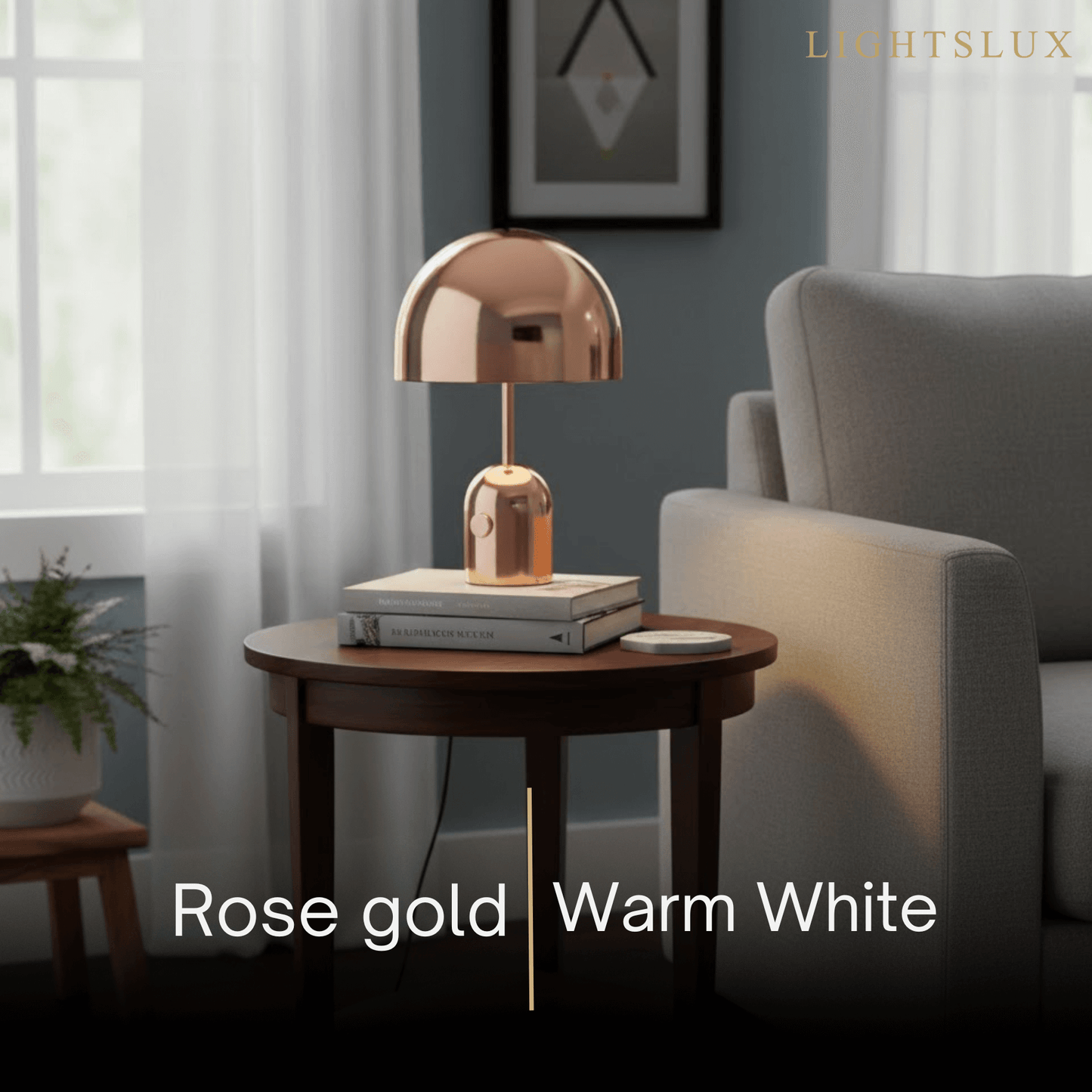 Modern Bell Table Lamp – Metal Dome Desk Light