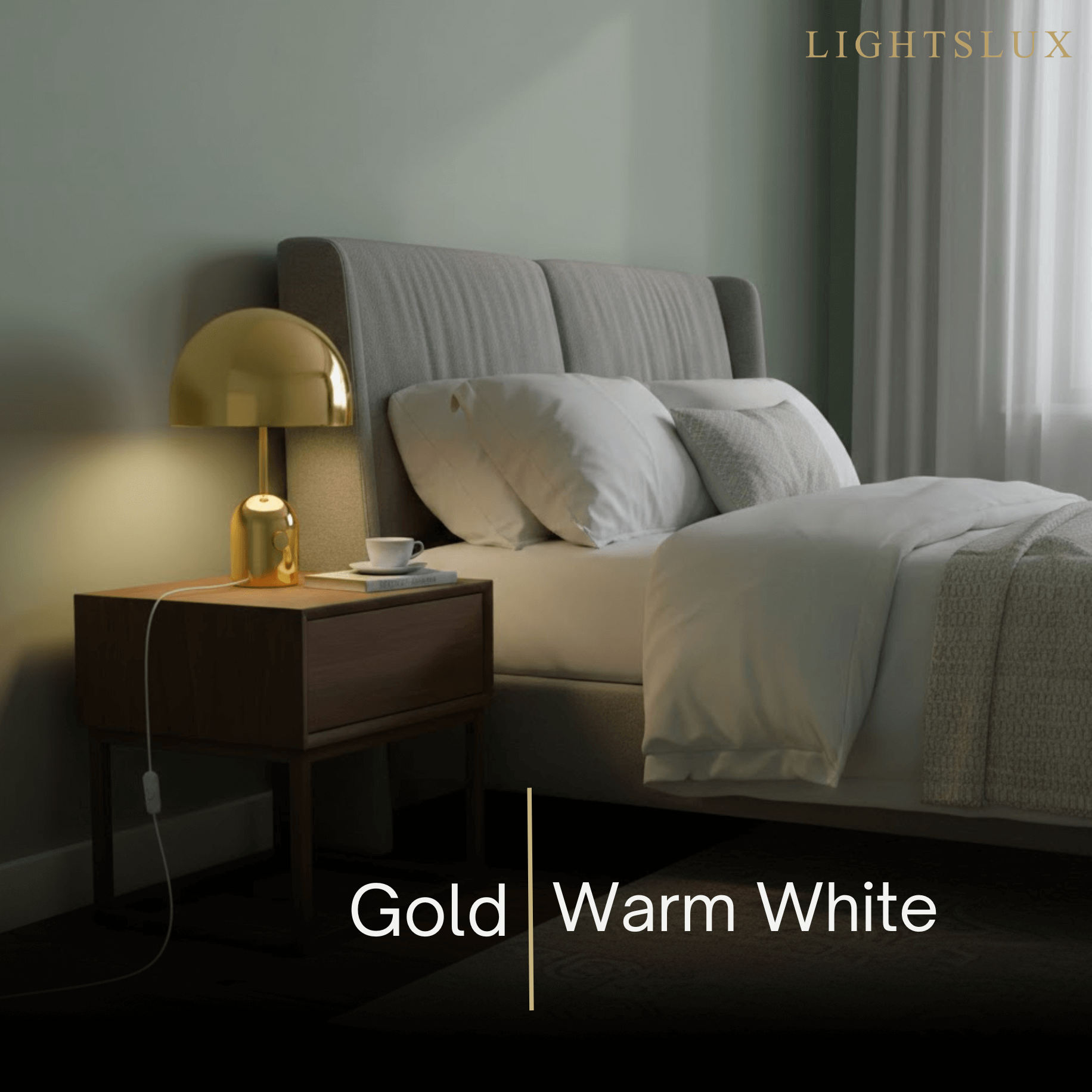 Modern Bell Table Lamp – Metal Dome Desk Light in Gold, Rose Gold or Chrome for Bedroom