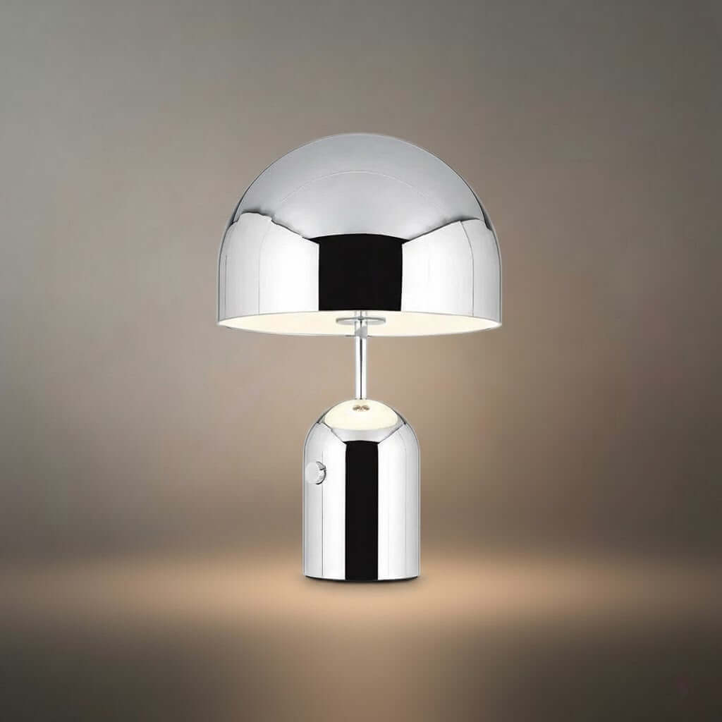 Modern Bell Table Lamp – Metal Dome Desk Light