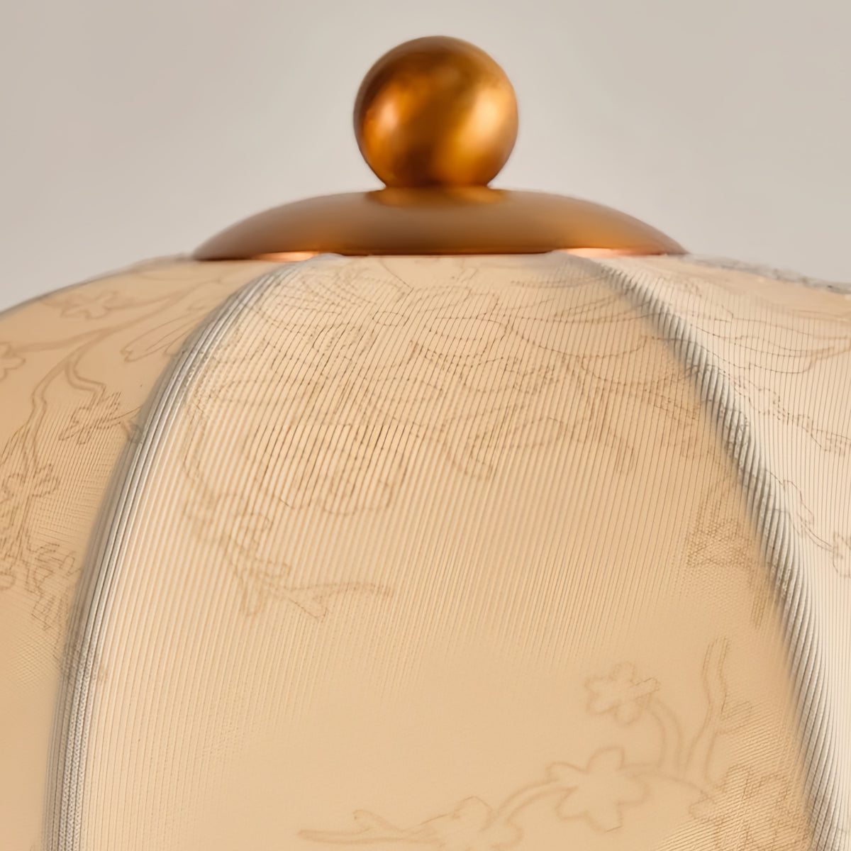 Modern Fabric Table Lamp – Copper and Walnut Wood
