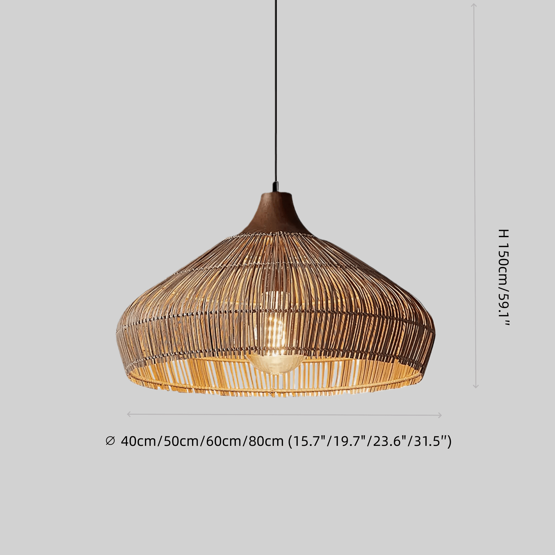 Modern Fabric Table Lamp – Copper and Walnut Wood Bedside Light