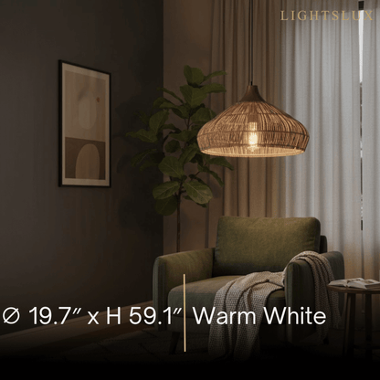 Modern Fabric Table Lamp – Copper and Walnut Wood Bedside Light for Bedroom