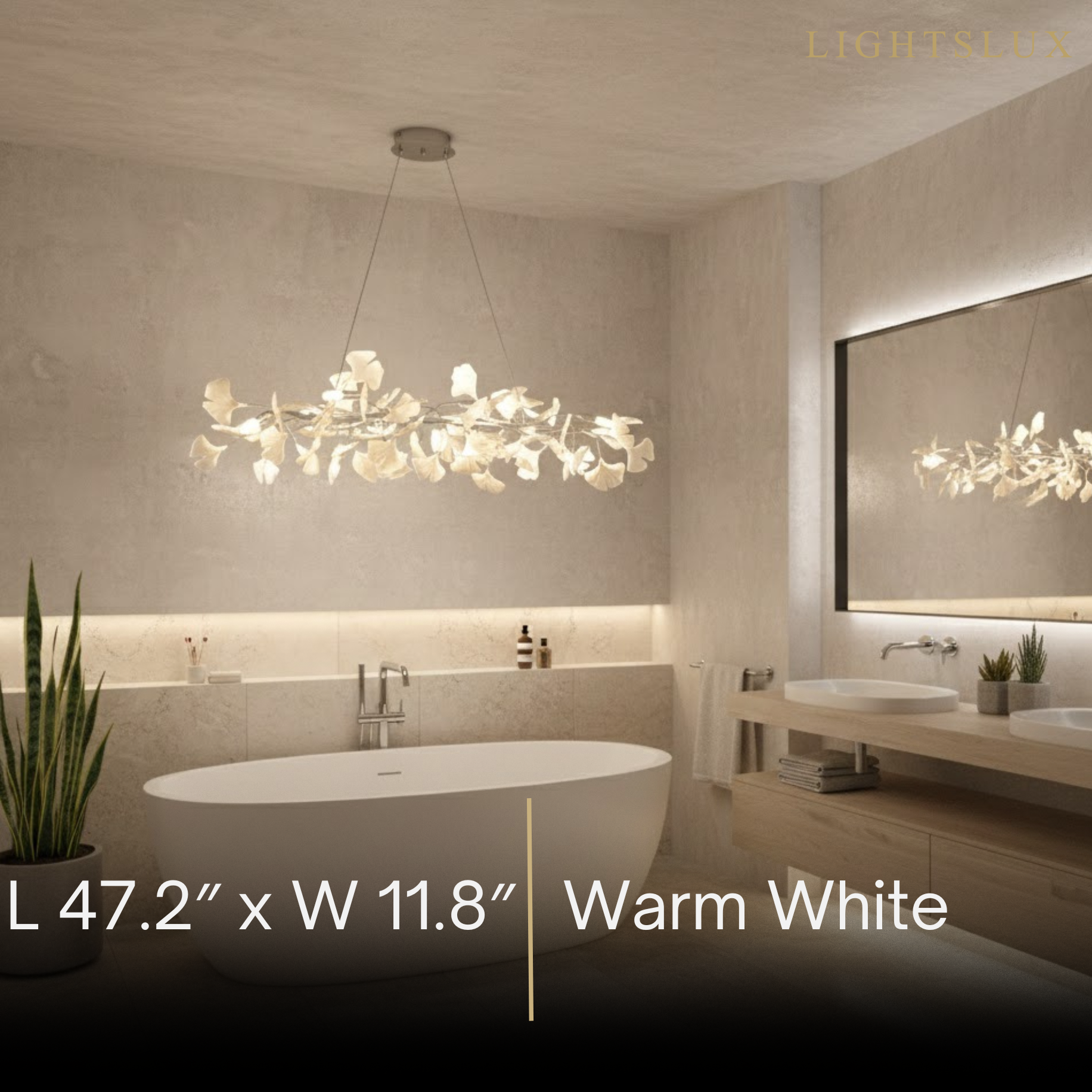 Modern Ginkgo Chandelier – Ceramic Petal Ceiling Light