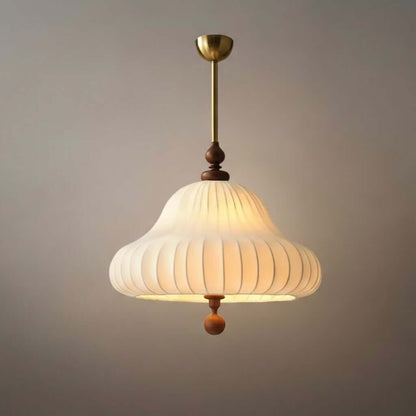Modern Fabric Pendant Light – Sculptural Flower Ceiling Lamp for Dining Room