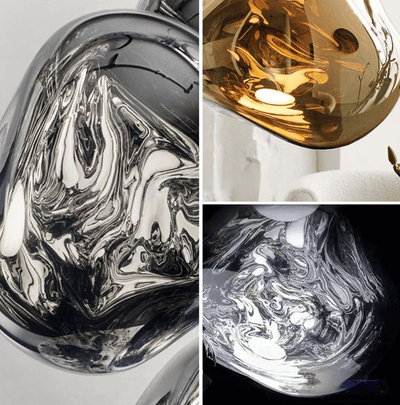 Contemporary Twisted Pendant Lamp — Mirror Finish in 4 Color