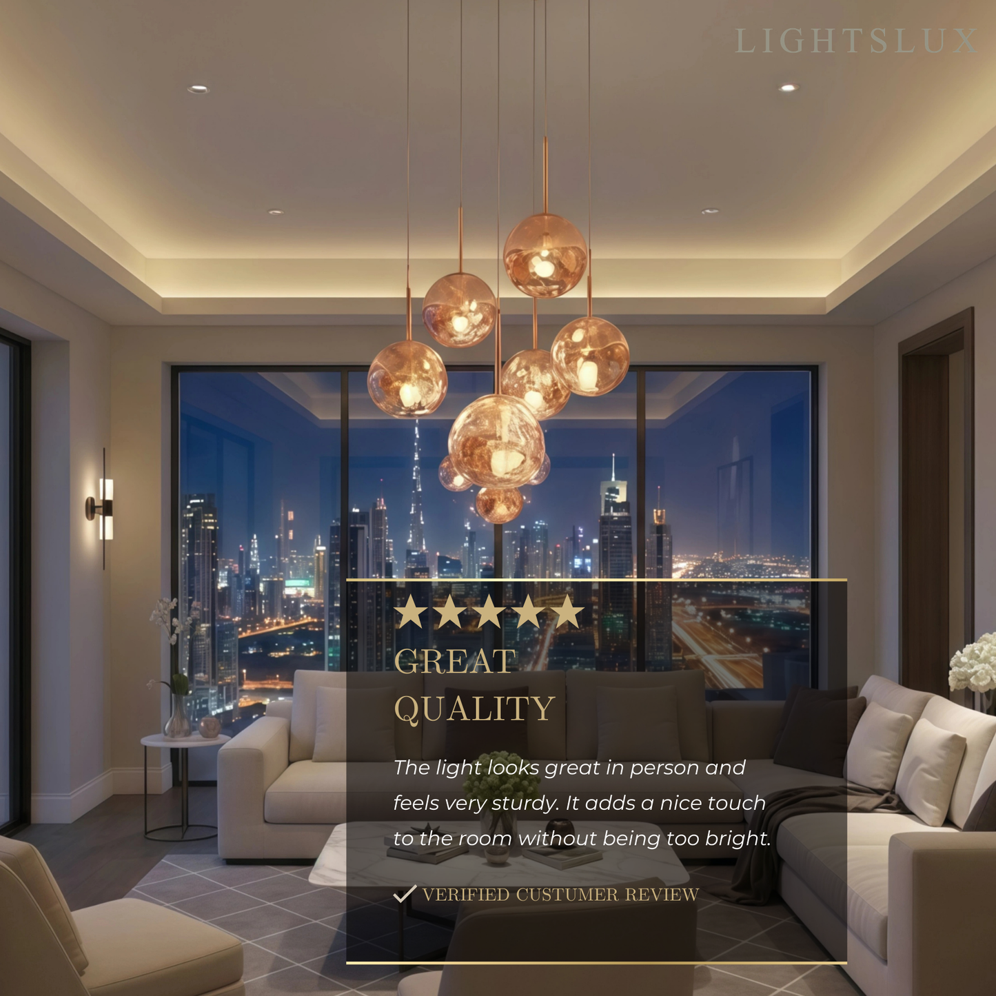 Contemporary Twisted Pendant Lamp — Mirror Finish in 4 Color for Dining Room/Living Room