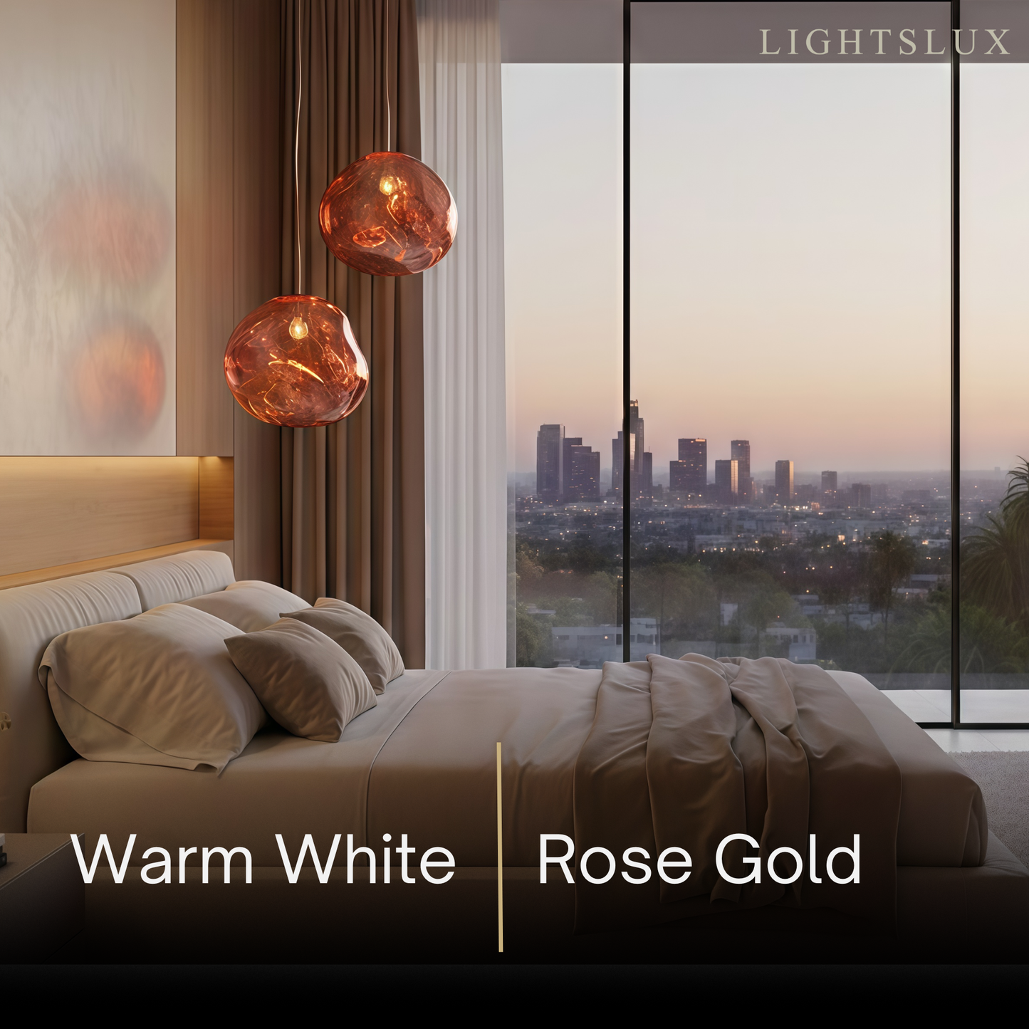 Contemporary Twisted Pendant Lamp — Mirror Finish in 4 Color for Dining Room/Living Room