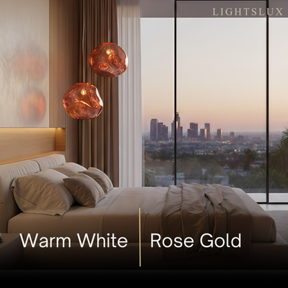 Contemporary Twisted Pendant Lamp — Mirror Finish in 4 Color for Dining Room/Living Room