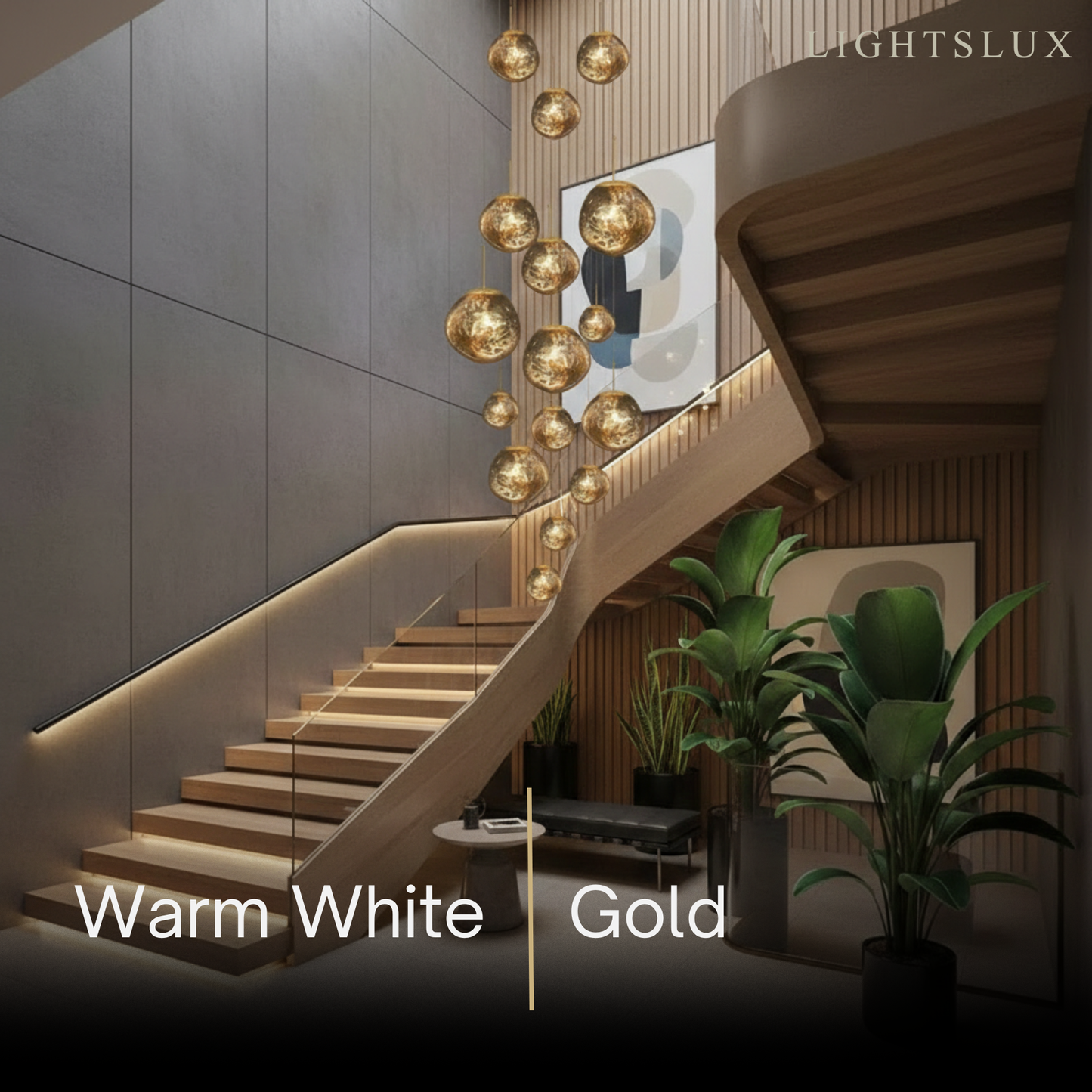 Contemporary Twisted Pendant Lamp — Mirror Finish in 4 Color for Dining Room/Living Room