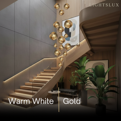 Contemporary Twisted Pendant Lamp — Mirror Finish in 4 Color for Dining Room/Living Room