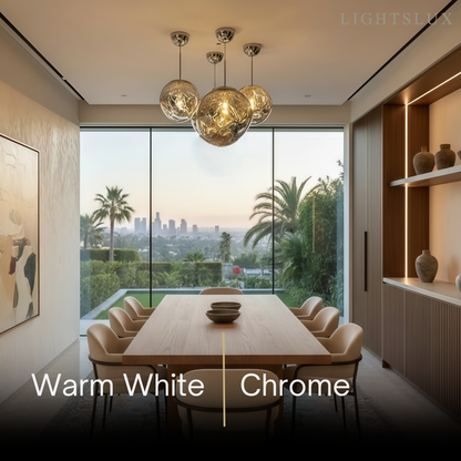 Contemporary Twisted Pendant Lamp — Mirror Finish in 4 Color for Dining Room/Living Room