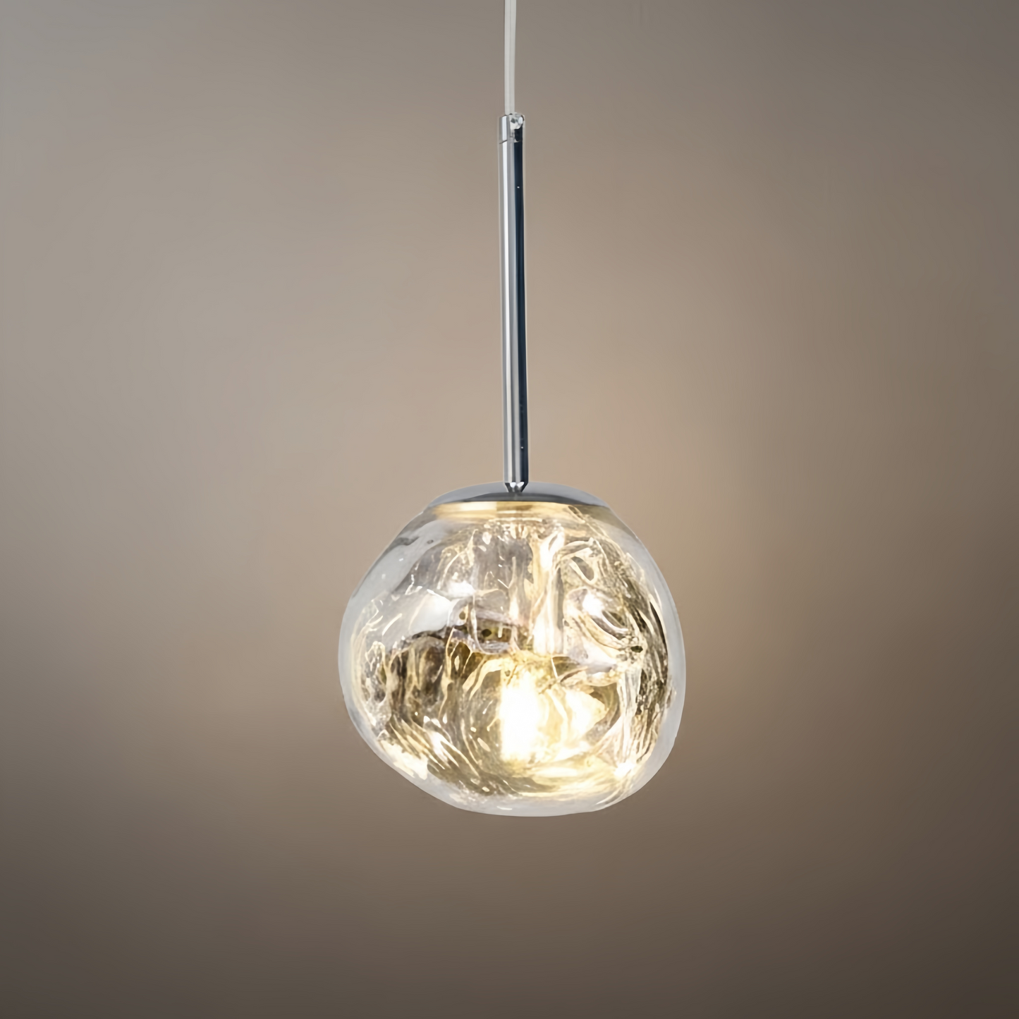 Contemporary Twisted Pendant Lamp — Mirror Finish in 4 Color for Dining Room/Living Room