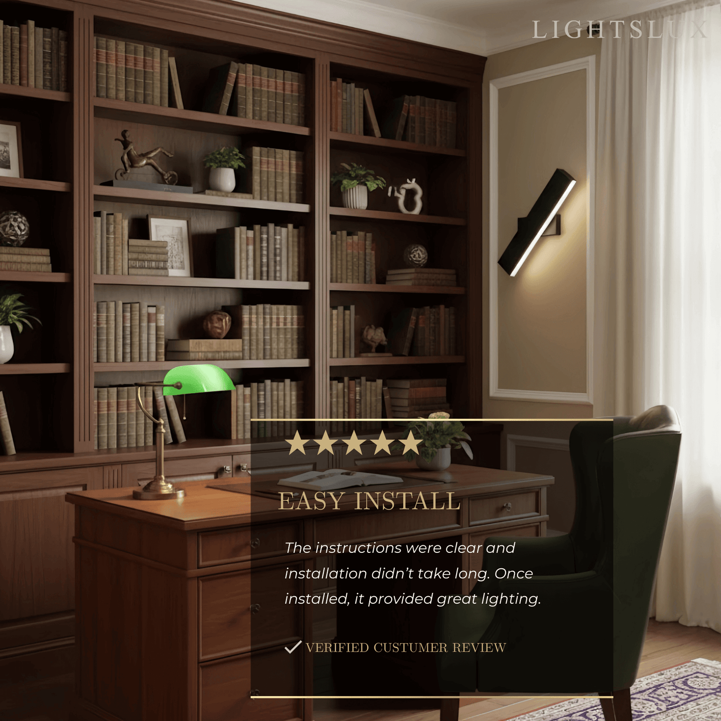 Arcato Modern Rectangular Wall Lamp for Bedroom