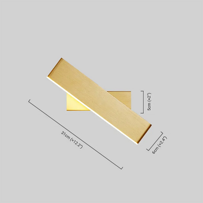 Modern Rectangular Wall Lamp Size