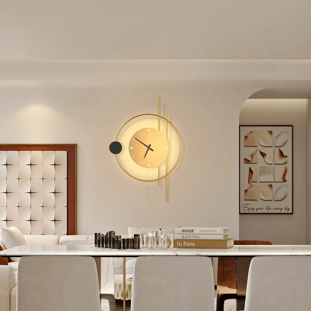 Art Deco Wall LampClock-Inspired