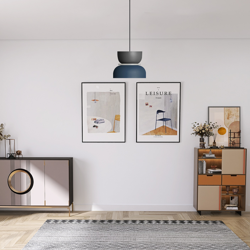 Morandia Art Deco Contrast Color Pendant Light - Metal Design for Dining Room