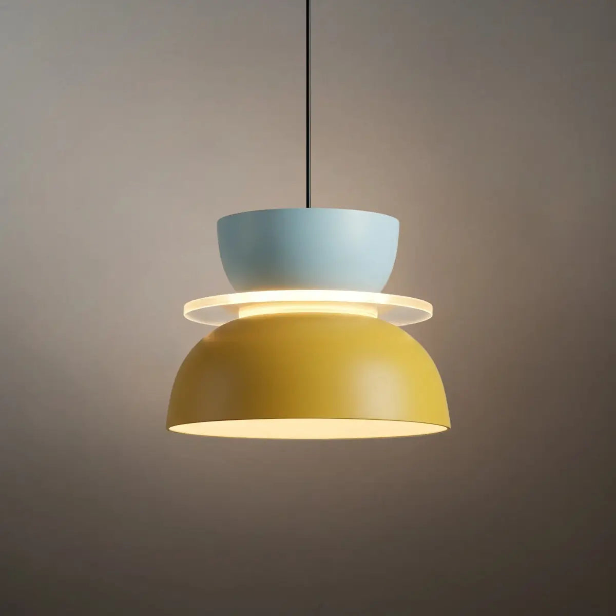 Morandia Art Deco Contrast Color Pendant Light - Metal