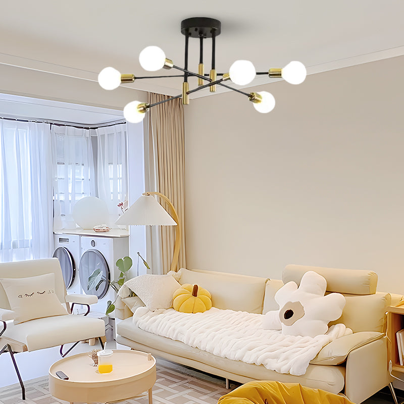 Modern Ceiling Light Branching Living Room 6-Head A