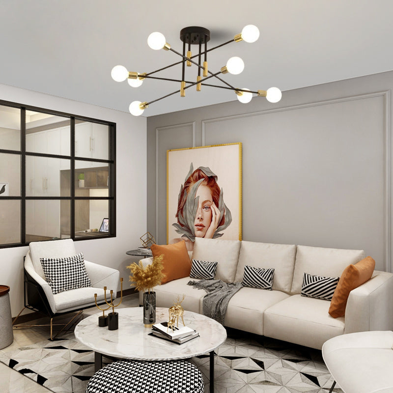 Modern Ceiling Light Branching Living Room 8-Head A