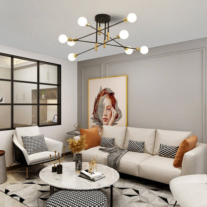 Modern Ceiling Light Branching Living Room 8-Head A