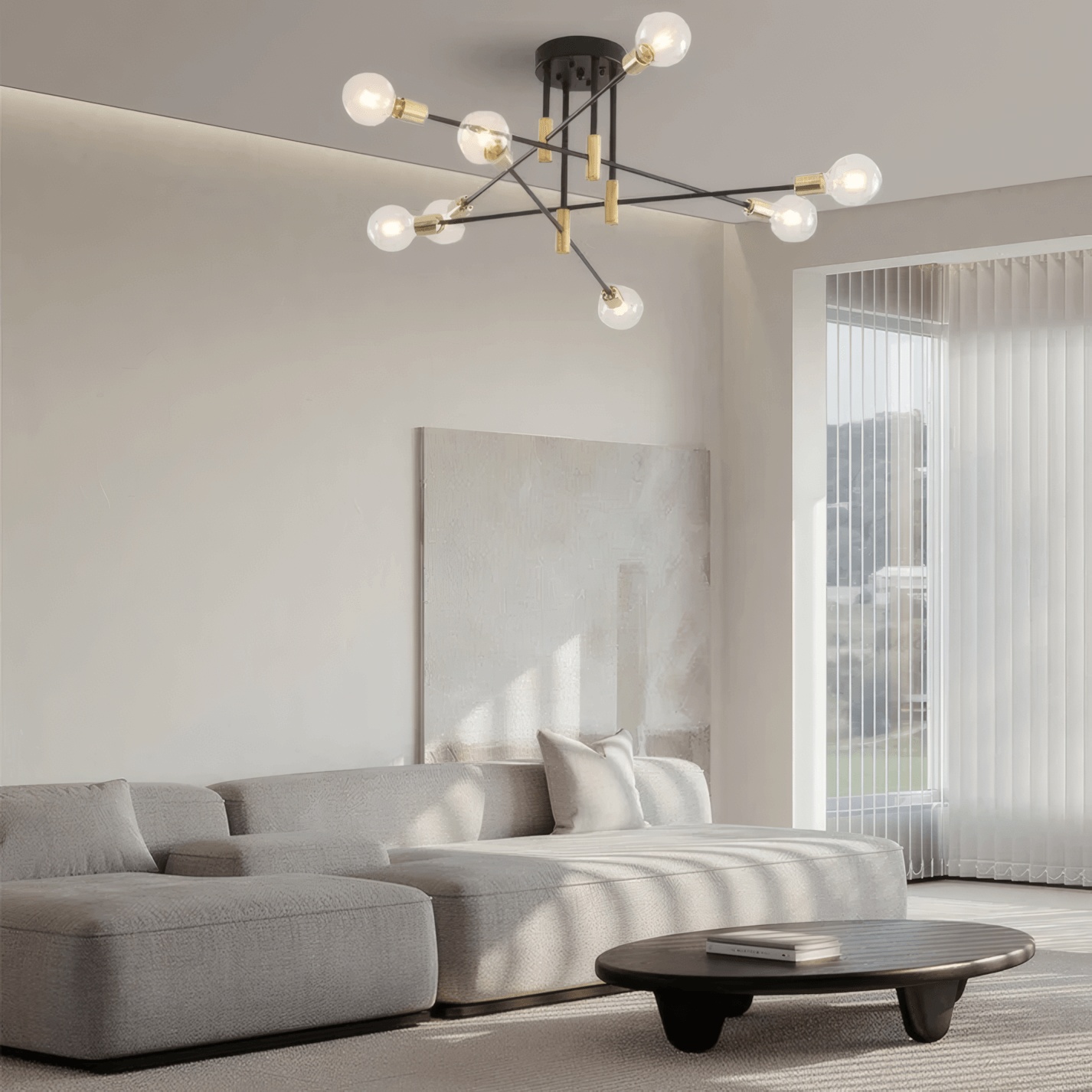 Modern Ceiling Light Branching Living Room 8-Head B