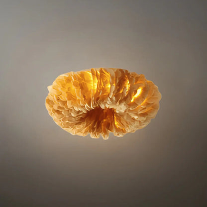 Lunara Art Deco Round Ceiling Light Art Feather