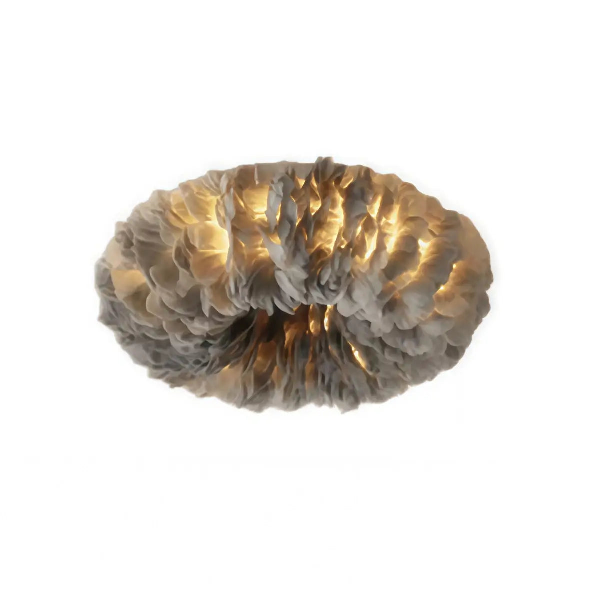 Lunara Art Deco Round Ceiling Light Art Feather